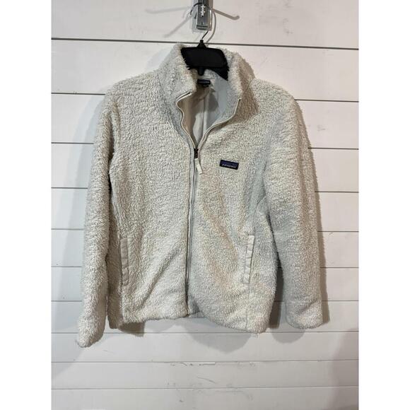 Patagonia Tops - Patagonia Women’s Medium Ivory Sherpa Fleece Full Zip Jacket Sweatshirt